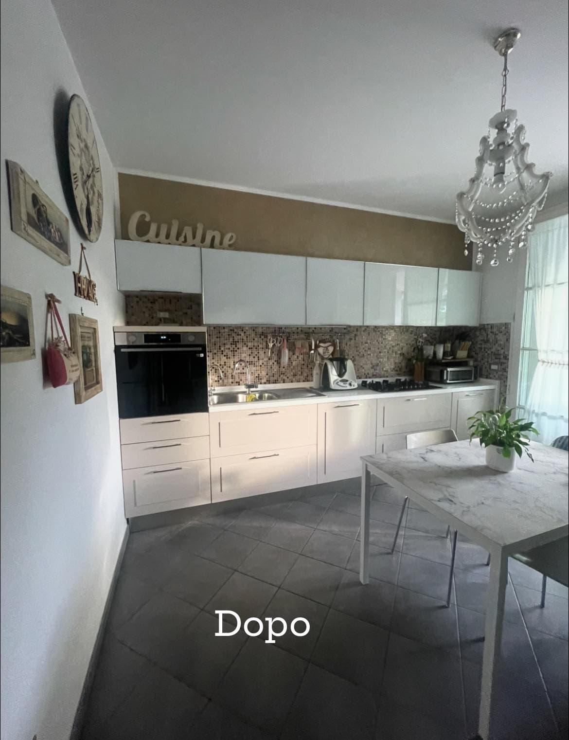 Cucina ridipinta dopo