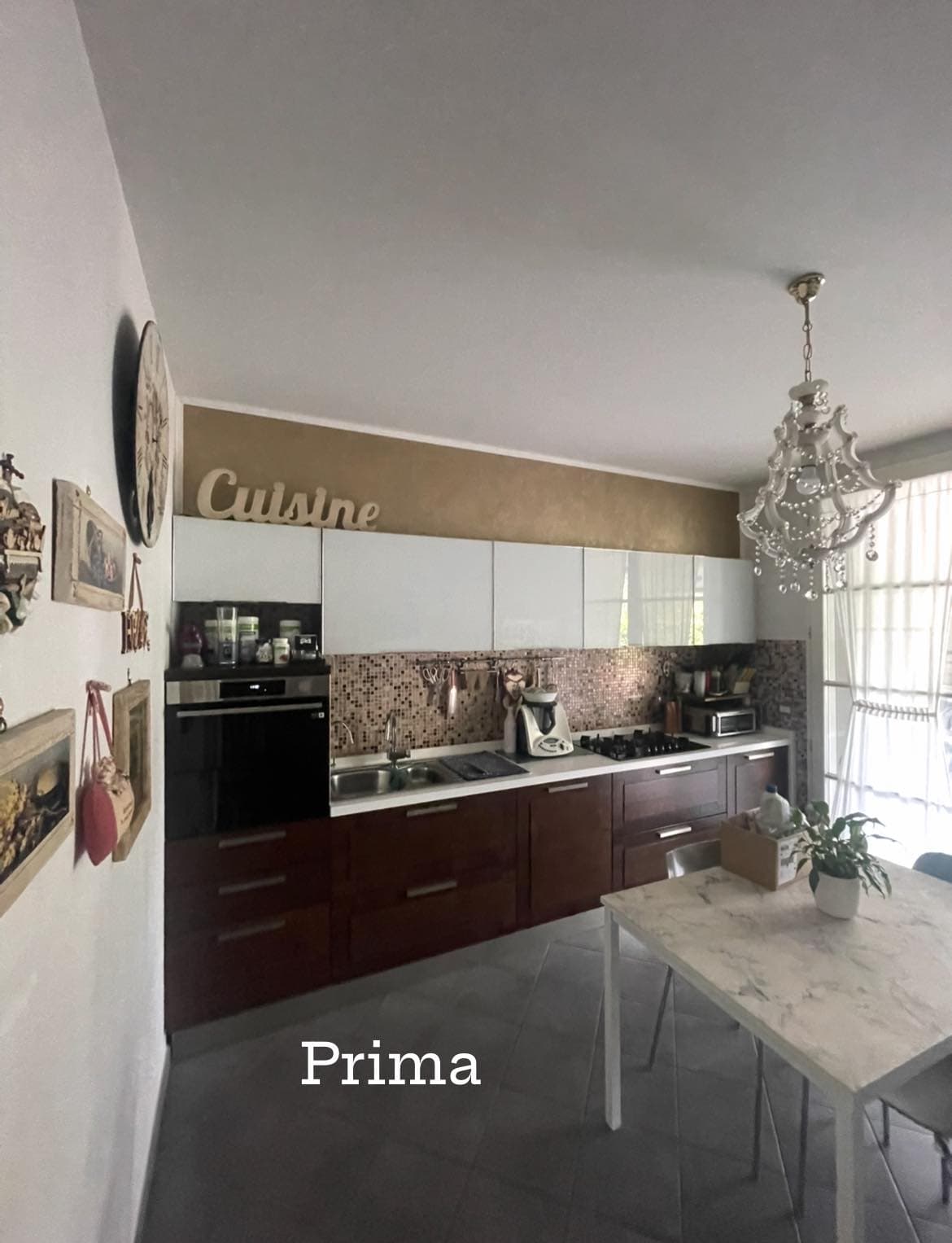 Cucina ridipinta prima