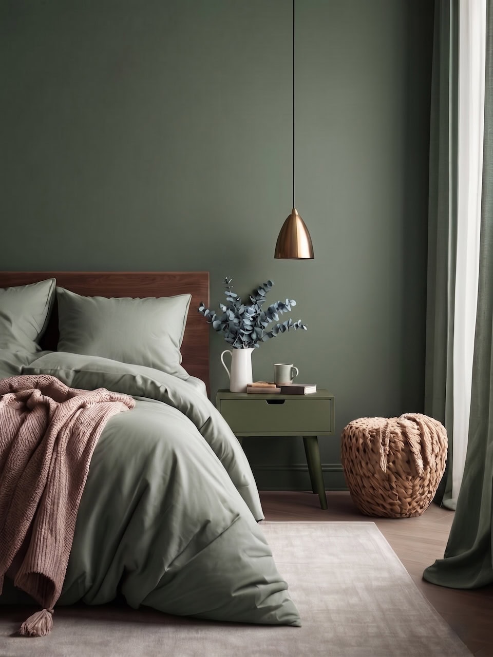 verniciare i muri di verde
Color Drenching verniciare mobili e muri per allargare gli spazi