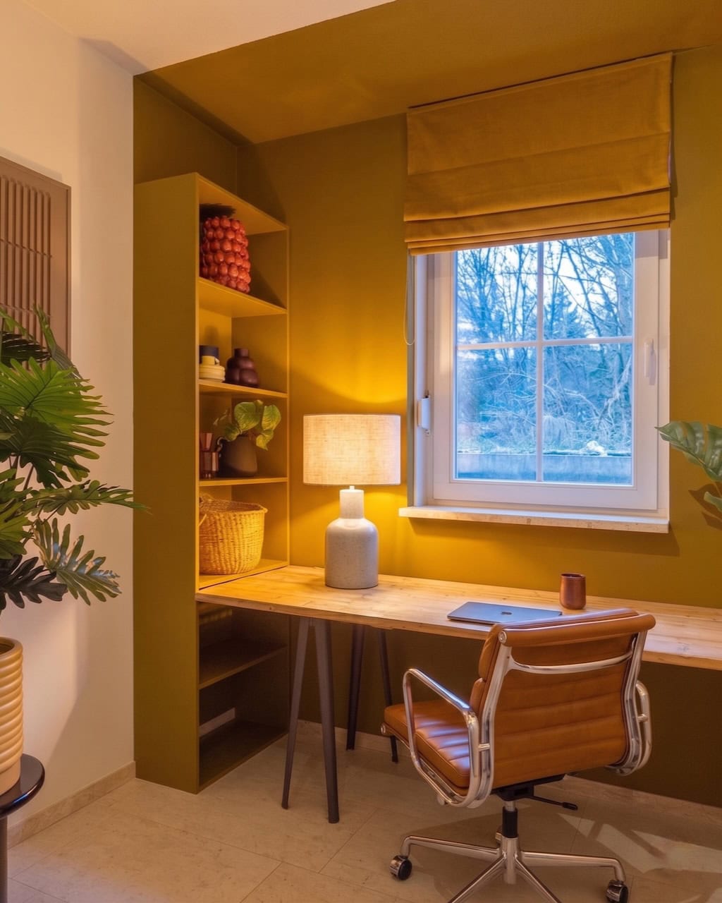 fare uno studio giallo con il color drenching