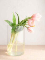 Bouquet tulipani real touch rosa chiaro