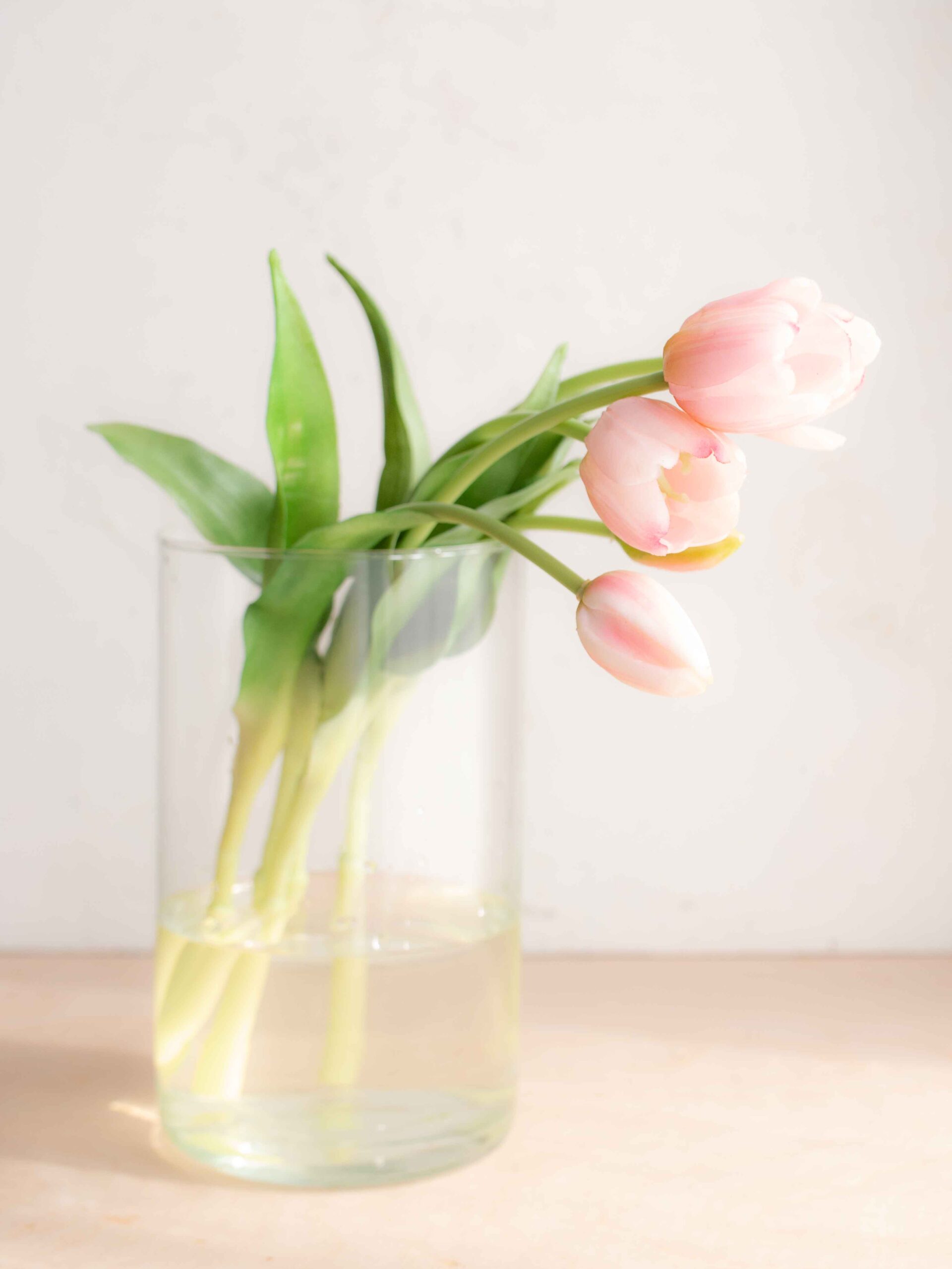 Bouquet tulipani real touch rosa chiaro