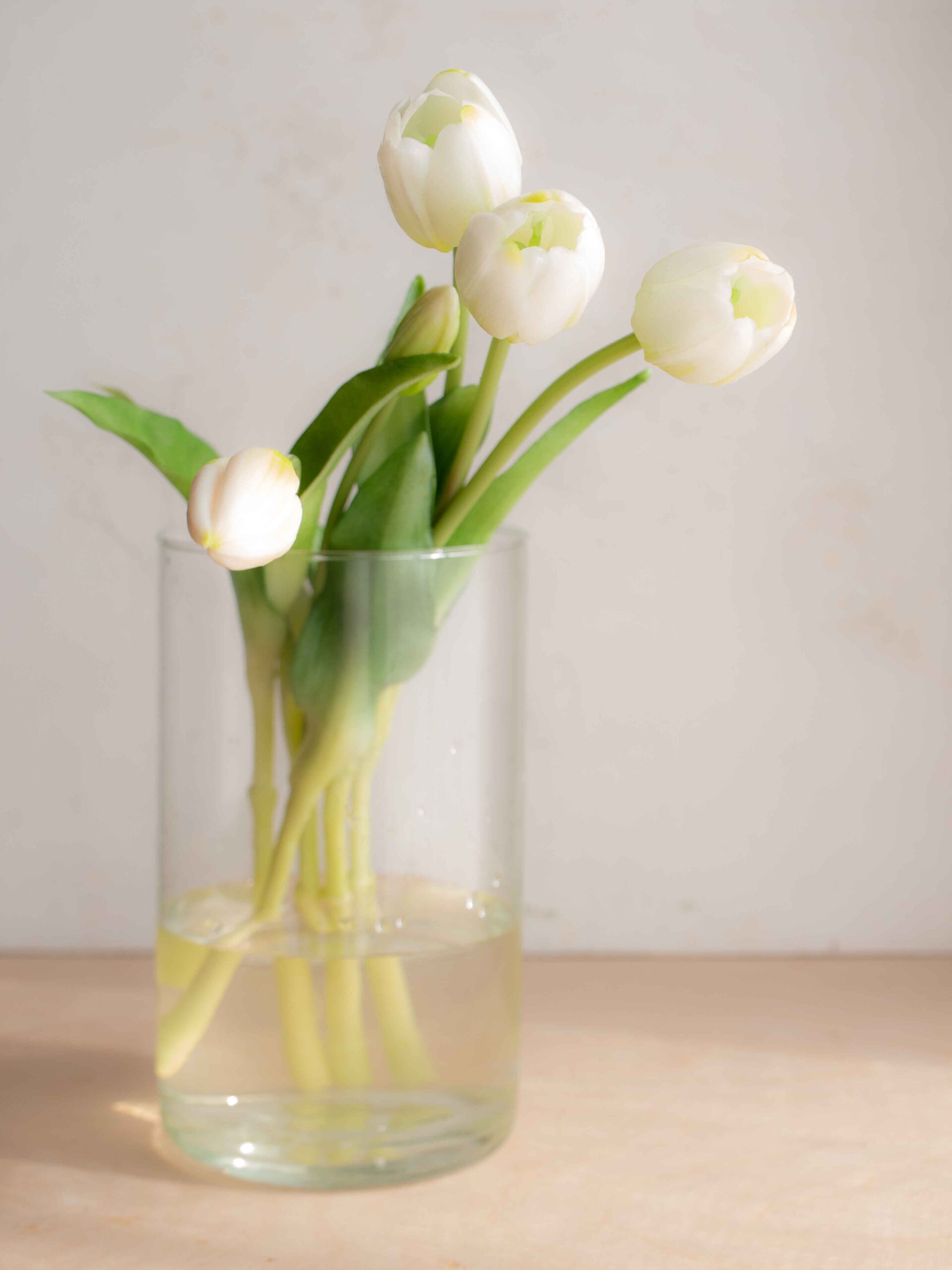 Bouquet tulipani real touch bianco